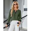 imageBlooming Jelly Womens Business Casual Long Sleeve Tops Color Block Fall Outfits 2025 Dressy Basic Work ShirtsArmy Green