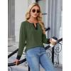 imageBlooming Jelly Womens Business Casual Long Sleeve Tops Color Block Fall Outfits 2025 Dressy Basic Work ShirtsArmy Green