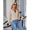 imageBlooming Jelly Womens Business Casual Long Sleeve Tops Color Block Fall Outfits 2025 Dressy Basic Work ShirtsBeige