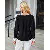 imageBlooming Jelly Womens Business Casual Long Sleeve Tops Color Block Fall Outfits 2025 Dressy Basic Work ShirtsBlack