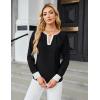 imageBlooming Jelly Womens Business Casual Long Sleeve Tops Color Block Fall Outfits 2025 Dressy Basic Work ShirtsBlack