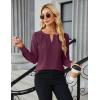 imageBlooming Jelly Womens Business Casual Long Sleeve Tops Color Block Fall Outfits 2025 Dressy Basic Work ShirtsDark Reddish Purple