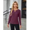 imageBlooming Jelly Womens Business Casual Long Sleeve Tops Color Block Fall Outfits 2025 Dressy Basic Work ShirtsDark Reddish Purple