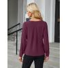 imageBlooming Jelly Womens Business Casual Long Sleeve Tops Color Block Fall Outfits 2025 Dressy Basic Work ShirtsDark Reddish Purple