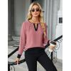 imageBlooming Jelly Womens Business Casual Long Sleeve Tops Color Block Fall Outfits 2025 Dressy Basic Work ShirtsPink