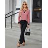 imageBlooming Jelly Womens Business Casual Long Sleeve Tops Color Block Fall Outfits 2025 Dressy Basic Work ShirtsPink