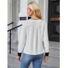 imageBlooming Jelly Womens Business Casual Long Sleeve Tops Color Block Fall Outfits 2025 Dressy Basic Work ShirtsWhite