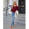 imageBlooming Jelly Womens Business Casual Long Sleeve Tops Color Block Fall Outfits 2025 Dressy Basic Work ShirtsWine Red