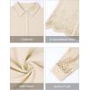 imageBlooming Jelly Womens Business Casual Tops Button Down Long Sleeve Shirts Collared Embroidered Blouses 2024 Fall OutfitsApricot
