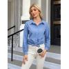 imageBlooming Jelly Womens Business Casual Tops Button Down Long Sleeve Shirts Collared Embroidered Blouses 2024 Fall OutfitsBlue
