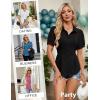 imageBlooming Jelly Womens Business Casual Tops Button Down Shirts Dressy Smocked Peplum Blouses Trendy Summer Outfits 2025Black
