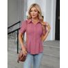 imageBlooming Jelly Womens Business Casual Tops Button Down Shirts Dressy Smocked Peplum Blouses Trendy Summer Outfits 2025Pink