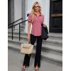 imageBlooming Jelly Womens Business Casual Tops Button Down Shirts Dressy Smocked Peplum Blouses Trendy Summer Outfits 2025Pink