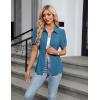 imageBlooming Jelly Womens Business Casual Tops Button Down Shirts Dressy Smocked Peplum Blouses Trendy Summer Outfits 2025Turquoise