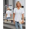 imageBlooming Jelly Womens Business Casual Tops Button Down Shirts Dressy Smocked Peplum Blouses Trendy Summer Outfits 2025White