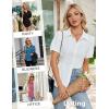 imageBlooming Jelly Womens Business Casual Tops Button Down Shirts Dressy Smocked Peplum Blouses Trendy Summer Outfits 2025White