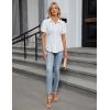 imageBlooming Jelly Womens Business Casual Tops Button Down Shirts Dressy Smocked Peplum Blouses Trendy Summer Outfits 2025White