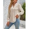 imageBlooming Jelly Womens Business Casual Tops Long Sleeve V Neck Dressy Office Work Fall Shirt Chiffon BlouseApricot