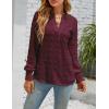 imageBlooming Jelly Womens Business Casual Tops Long Sleeve V Neck Dressy Office Work Fall Shirt Chiffon BlouseRed