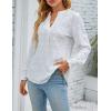imageBlooming Jelly Womens Business Casual Tops Long Sleeve V Neck Dressy Office Work Fall Shirt Chiffon BlouseWhite