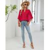 imageBlooming Jelly Womens Business Casual Tops Loose Fit Dressy Blouses 34 Length Sleeve Trendy Shirts 2025 OutfitsRed