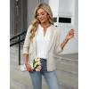 imageBlooming Jelly Womens Business Casual Tops Loose Fit Dressy Blouses 34 Length Sleeve Trendy Shirts 2025 OutfitsWhite