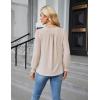imageBlooming Jelly Womens Business Casual Tops Sheer Long Sleeve Fall Outfits 2024 Trendy Basic Work BlouseBeige