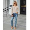 imageBlooming Jelly Womens Business Casual Tops Sheer Long Sleeve Fall Outfits 2024 Trendy Basic Work BlouseBeige