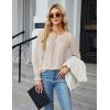 imageBlooming Jelly Womens Business Casual Tops Sheer Long Sleeve Fall Outfits 2024 Trendy Basic Work BlouseBeige