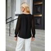 imageBlooming Jelly Womens Business Casual Tops Sheer Long Sleeve Fall Outfits 2024 Trendy Basic Work BlouseBlack