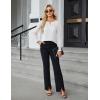 imageBlooming Jelly Womens Business Casual Tops Sheer Long Sleeve Fall Outfits 2024 Trendy Basic Work BlouseWhite