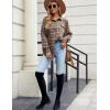 imageBlooming Jelly Womens Button Down Flannel Shirts Plaid Shacket Long Sleeve Collared Business Casual Tops Work BlousesKhaki Plaid