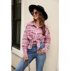 imageBlooming Jelly Womens Button Down Flannel Shirts Plaid Shacket Long Sleeve Collared Business Casual Tops Work BlousesPink and Black Plaid