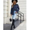 imageBlooming Jelly Womens Button Down Flannel Shirts Plaid Shacket Long Sleeve Collared Business Casual Tops Work BlousesRoyal Blue Plaid