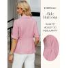 imageBlooming Jelly Womens Button Down Shirt 34 Sleeve Collared Pleated Business Casual Tops Ladies Trendy Summer Work BlousePale Pink