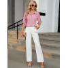 imageBlooming Jelly Womens Button Down Shirt 34 Sleeve Collared Pleated Business Casual Tops Ladies Trendy Summer Work BlousePale Pink