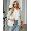 imageBlooming Jelly Womens Button Down Shirt 34 Sleeve Collared Pleated Business Casual Tops Ladies Trendy Summer Work BlouseWhite