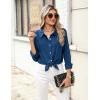 imageBlooming Jelly Womens Button Down Shirts Linen Long Sleeve Tops Business Casual Outfits Fall Pleated Trendy BlousesBlue
