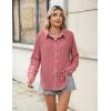 imageBlooming Jelly Womens Button Down Shirts Linen Long Sleeve Tops Business Casual Outfits Fall Pleated Trendy BlousesPink