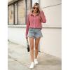 imageBlooming Jelly Womens Button Down Shirts Linen Long Sleeve Tops Business Casual Outfits Fall Pleated Trendy BlousesPink