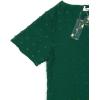 imageBlooming Jelly Womens Chiffon Blouse Summer Casual Round Neck Short Sleeve Pom Pom Shirts TopGreen1
