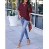 imageBlooming Jelly Womens Chiffon Blouse Summer Casual Round Neck Short Sleeve Pom Pom Shirts TopRed