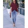 imageBlooming Jelly Womens Chiffon Blouse Summer Casual Round Neck Short Sleeve Pom Pom Shirts TopRed