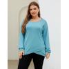 imageBlooming Jelly Womens Crewneck Sweatshirts Long Sleeve Tunic Tops Loose Fit Fall 2023 Long Shirts to Wear with LeggingsTurquoise