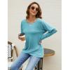 imageBlooming Jelly Womens Crewneck Sweatshirts Long Sleeve Tunic Tops Loose Fit Fall 2023 Long Shirts to Wear with LeggingsTurquoise