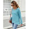 imageBlooming Jelly Womens Crewneck Sweatshirts Long Sleeve Tunic Tops Loose Fit Fall 2023 Long Shirts to Wear with LeggingsTurquoise