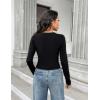 imageBlooming Jelly Womens Cropped Sweater V Neck Sexy Long Sleeve Y2k Crop Tops Cute Trendy 2023 Going Out Ladies Fall OutfitsBlack