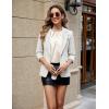 imageBlooming Jelly Womens Dressy Business Casual Blouse Pleated Long Sleeve Tops Satin Silk Work Shirt Fall Outfits 2024Apricot