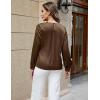 imageBlooming Jelly Womens Dressy Business Casual Blouse Pleated Long Sleeve Tops Satin Silk Work Shirt Fall Outfits 2024Brown