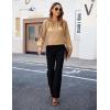 imageBlooming Jelly Womens Dressy Business Casual Blouse Pleated Long Sleeve Tops Satin Silk Work Shirt Fall Outfits 2024Golden